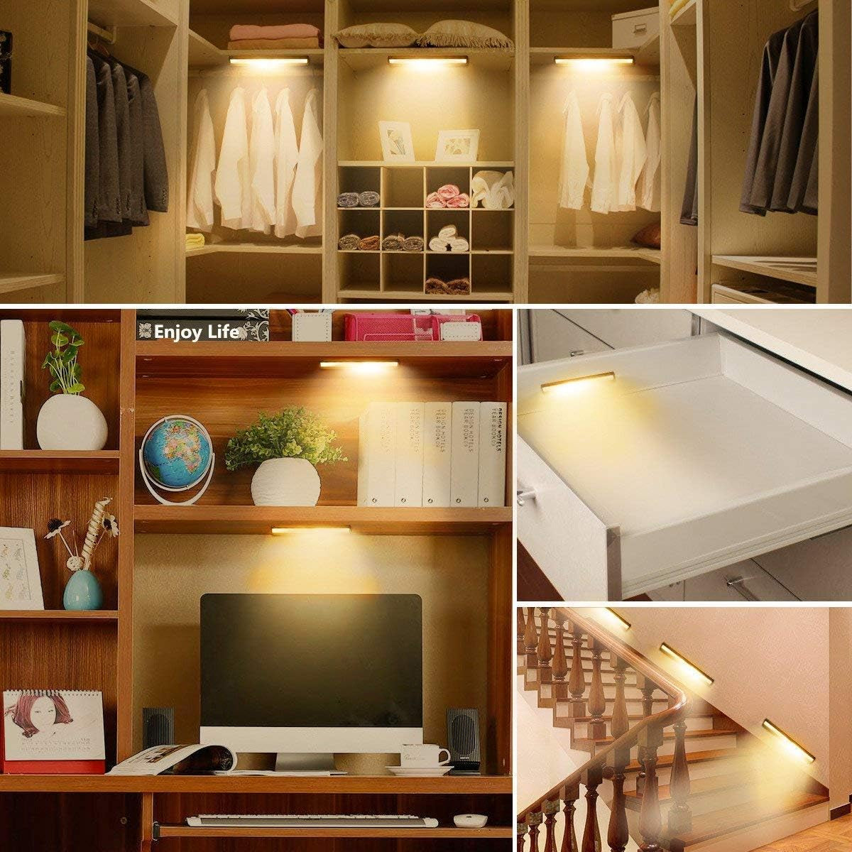 Stick on Cabinet Light,Under Counter Lighting, Motion Sensor,