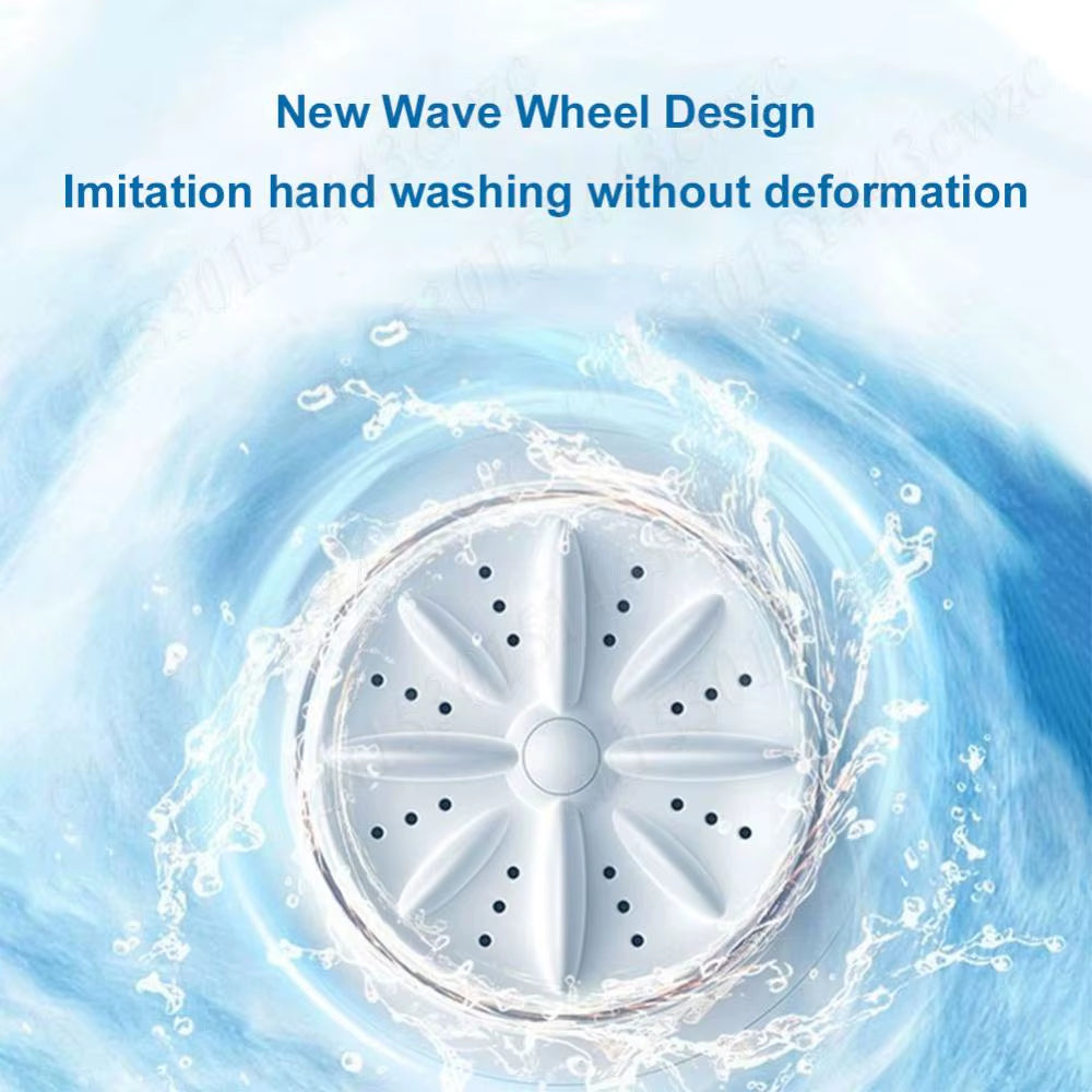 1.2L Portable Mini Clothes Washer - Cordless Travel Laundry Solution for Underwear and Outdoor Cleaning