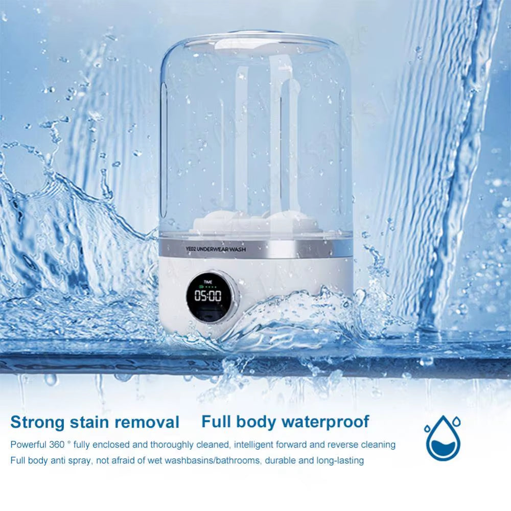 1.2L Portable Mini Clothes Washer - Cordless Travel Laundry Solution for Underwear and Outdoor Cleaning