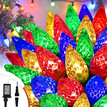  250 LED C6 Connectable Christmas String Lights Multicolor
